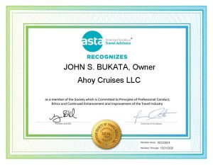 ASTA Member Certificate John Bukata